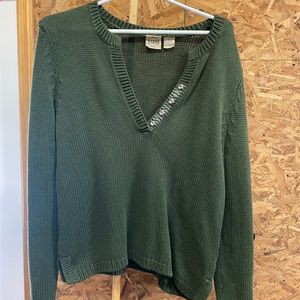 B.Moss deep green sweater size large